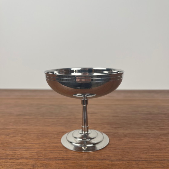 Image 1 of Set van 6 Letang Remy ijsbekers met hoge voet, roestvrij staal