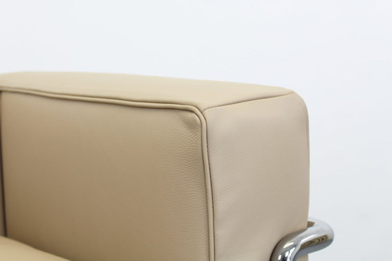 Image 1 of Lc2 Chair Le Corbusier Beige Leather Cassina, Charlotte Perriand Seats