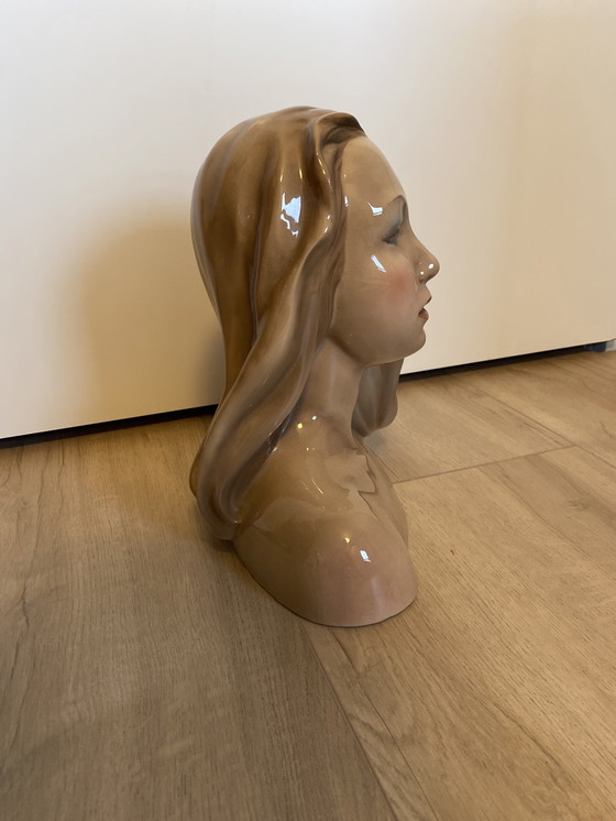 Image 1 of Le Bertetti Torino Italia Busto de Mujer en Cerámica “Giovanetta”