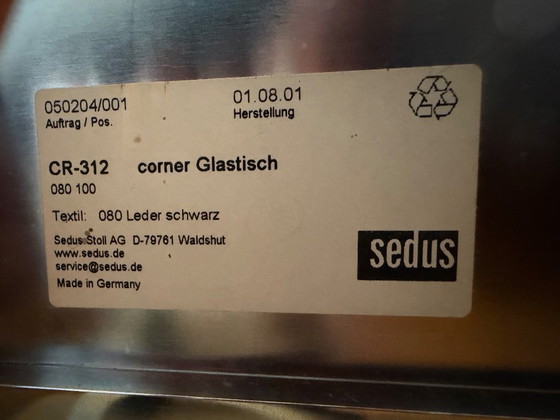 Tavolo in vetro "Corner" di Sedus Stoll - Peter Wilson – Sedus Stoll AG, Tavolini, Chrome, Glass (photo 4 of 5)