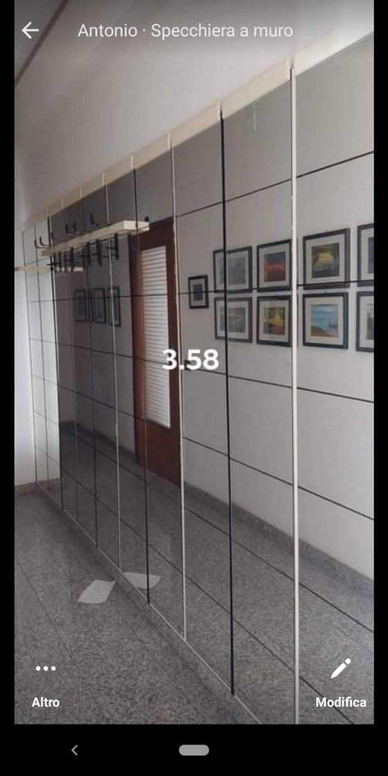 Image 1 of Sistema modular de espejos de pared de estilo italiano de mediados de siglo de los años 60