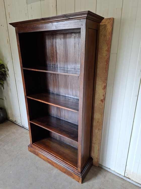 Image 1 of Colonial teak bookcase dimensions: 98x35cm and 180cm high.