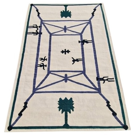 Diego Giacometti Tapestry | La Rencontre | Handwoven Wool Art Textile | Unique Piece | 101 × 68 in (photo 9 of 12)