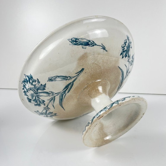 Image 1 of "Carnation" model fruit bowl, KG Lunéville, ironstone, 19th century