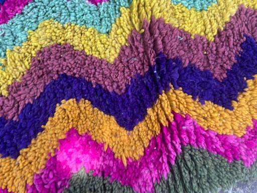 Mehrfarbige Berber-Tapis aus Leinen, 200 cm x 150 cm