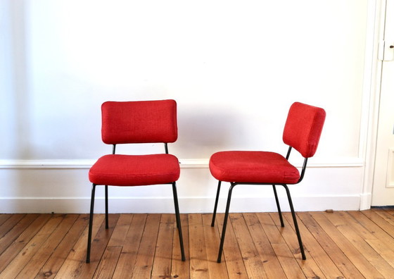 Image 1 of Série de 6 chaises moderniste vintage André Simard, Airborne 1960