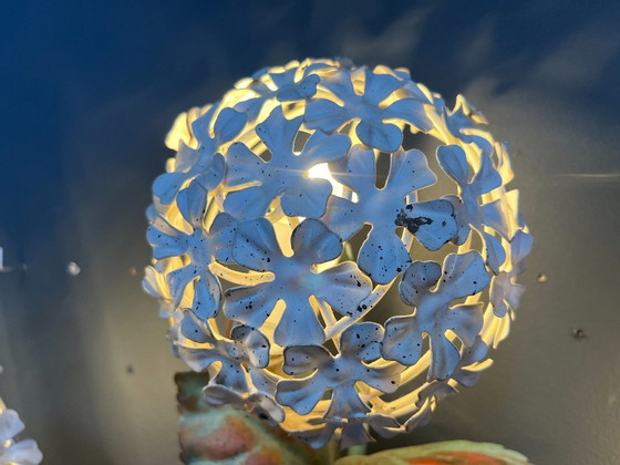 Image 1 of Vintage wandlamp met bloemenmotief van Hans Kögl, jaren 70.