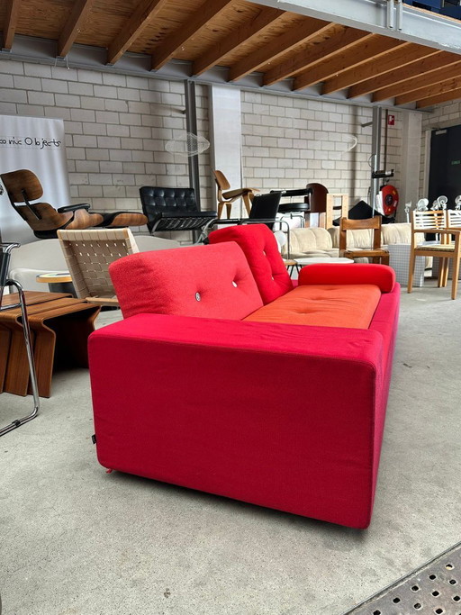 Canapé Vitra Poldersofa XS rouge par Hella Jongerius – banken, Textile (photo 2 of 5)