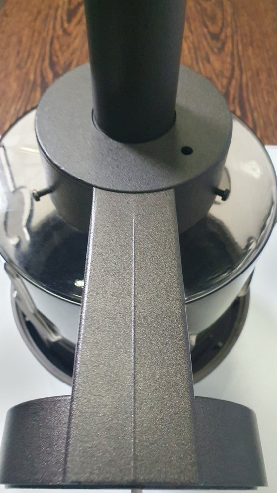 Image 1 of Applique murale vintage Hoffmeister en verre fumé brun, style années 70, époque spatiale