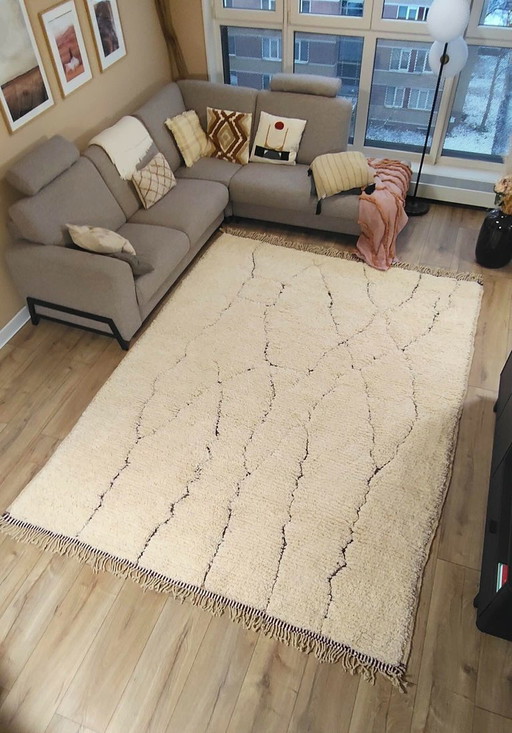 Tappeto berbero in lana nuova 200 cm x 300 cm marocchino