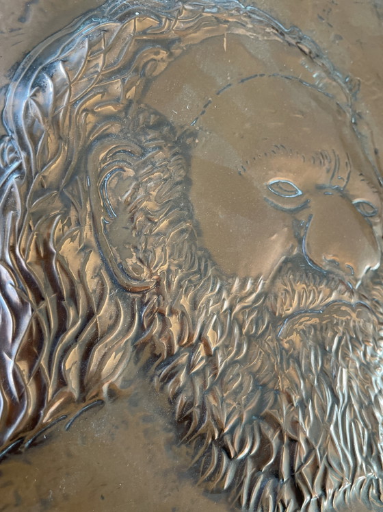 Brutlistische Kunst – Wanddecoratie, Wood, Copper (photo 5 of 5)