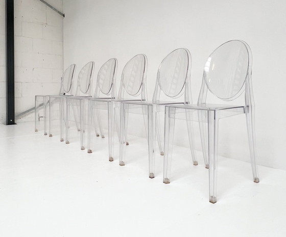 Image 1 of Set of 6 Victoria Ghost chairs by Philippe Starck for Kartell, after 2000