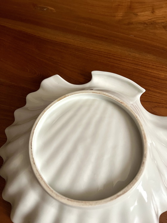Image 1 of Large Shell Dish - White Porcelain - Width 31 cm