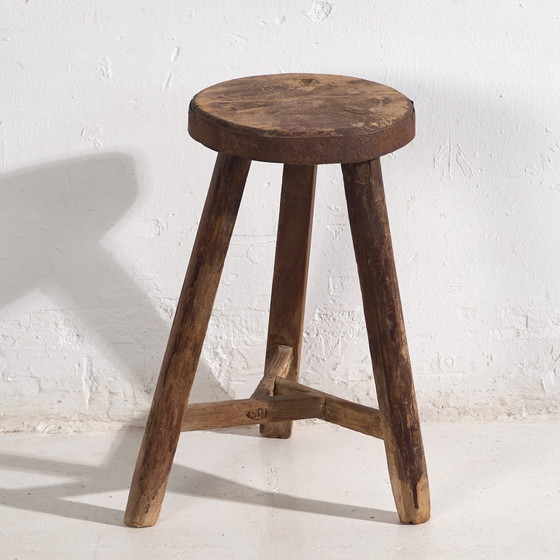 Taburete primitivo antiguo (c.1900) #28 (photo 8 of 16)