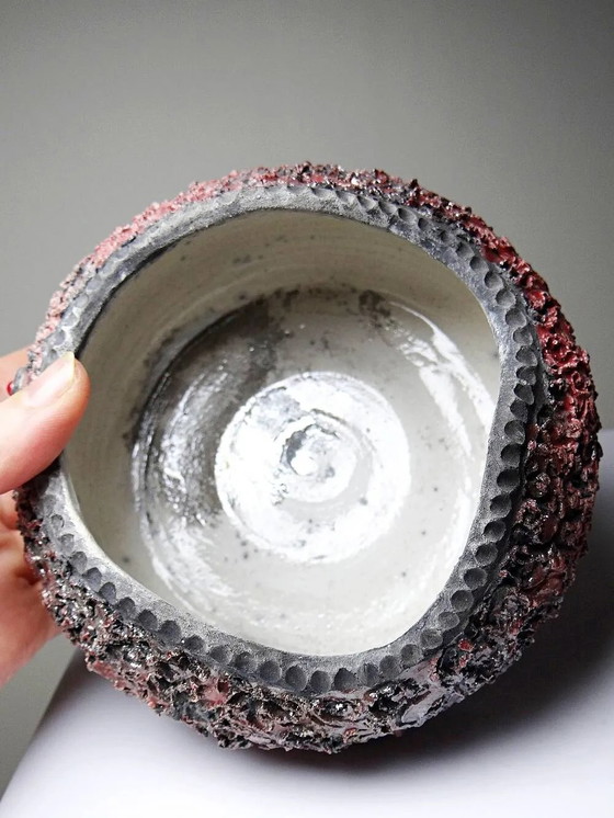 Portagioie raku rosso e grigio fatto a mano, vintage anni 2000 – Stoviglie, Porcellana, Ceramica (photo 11 of 16)