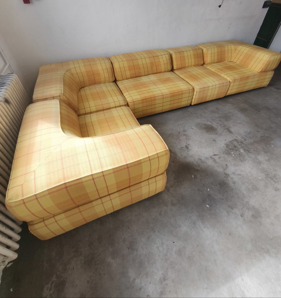 Cor Trio Modulaire Bank Team Form AG jaren 70 – Modulaire banken, Wool, Textile (photo 4 of 14)
