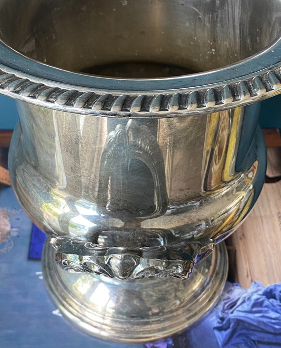 Image 1 of Raffreddatore per champagne francese d'epoca placcato in argento