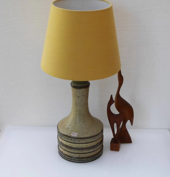 Image 1 of Vintage Danish stoneware pottery table lamp from Axella, 1970s