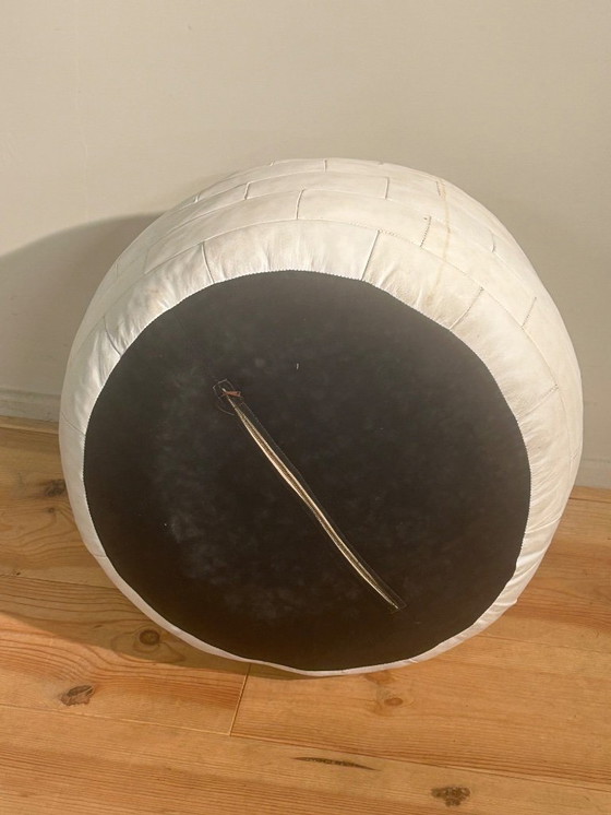 Image 1 of Vintage patchwork poef seventies