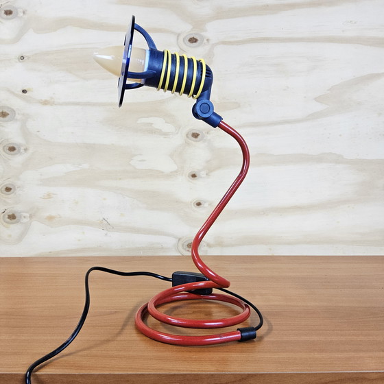 Image 1 of Vintage tafellamp Esto Oosterijk Memphis stijl (80s design) memphis style bureaulamp (kleurrijk)