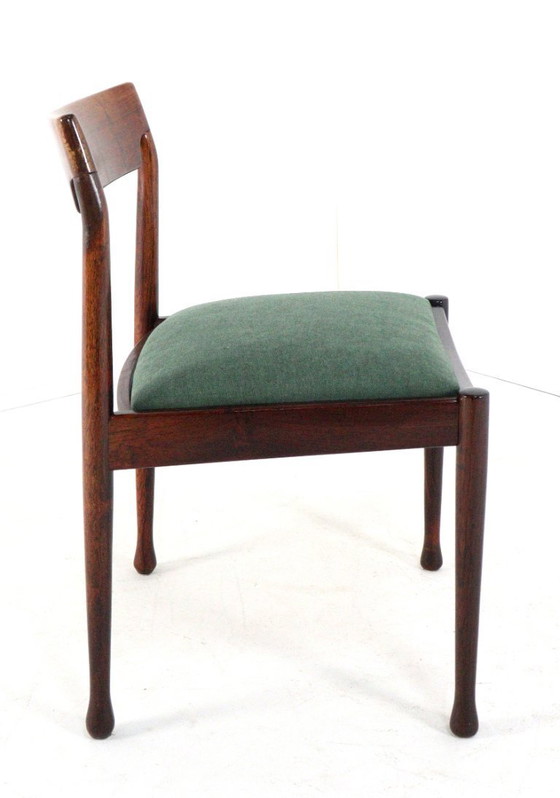 Image 1 of Ensemble de 4 chaises de salle à manger en bois de rose 'Havelte' vintage tapissées