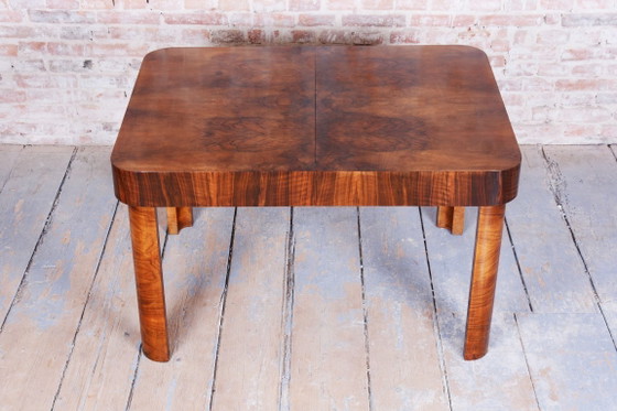 Restored Art Deco Extendable Table, Walnut, Revived Polish, Czech, 1930s – Dining tables, Wood (photo 7 of 17)