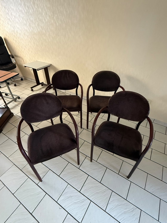Originele Thonet – Eetkamerset, Textile, Wood (photo 5 of 5)