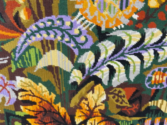 Gran tapiz futurista y psicodélico, al estilo de Jean Lurçat, años 60-70. – Decoración de pared, Wool (photo 10 of 15)