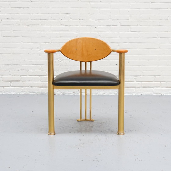 Image 1 of Postmodern Eetkamerstoelen Goud 