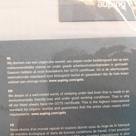 Image 1 of Lenzuolo con angoli in raso Auping - 180x200