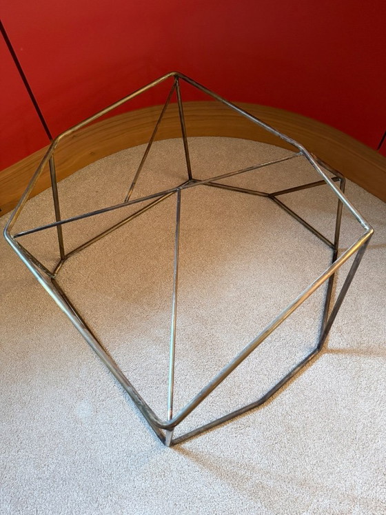 Image 1 of Henge W-Table side table by Massimo Castagna – S. Laurent marble, burnished brass, original invoice 2012