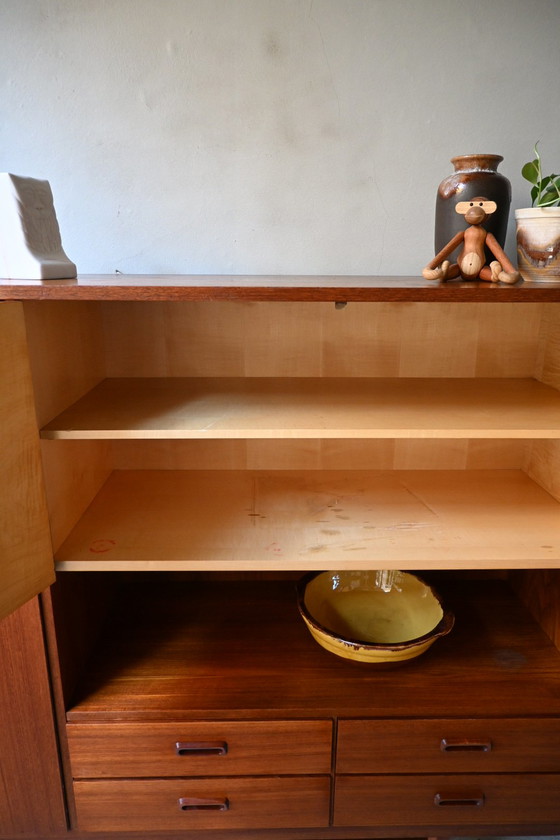 Image 1 of Prachtig groot vintage highboard jaren 60, teak fineer