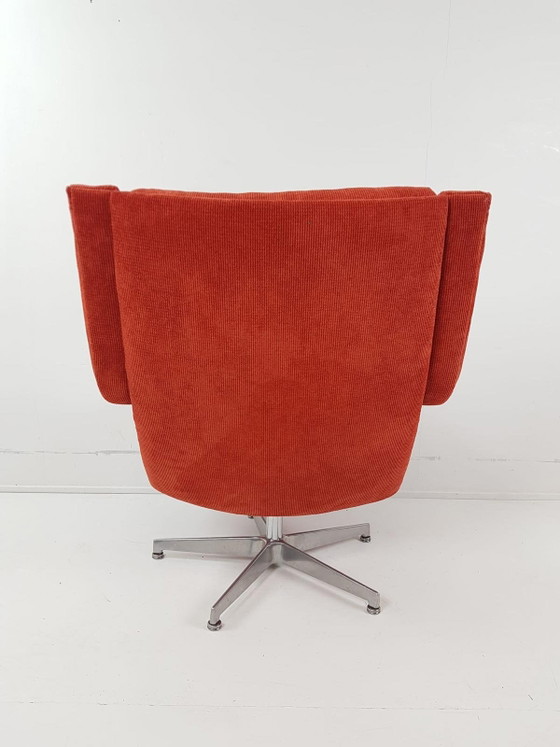 Poltrona girevole vintage Artifort | Poltrona reclinabile (Pietra) Rossa – Poltrone, Metal, Textile (photo 3 of 12)