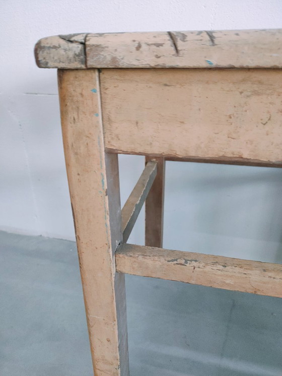 Image 1 of Brocante vintage/antique milk stool, side stool, side table (4 in stock).