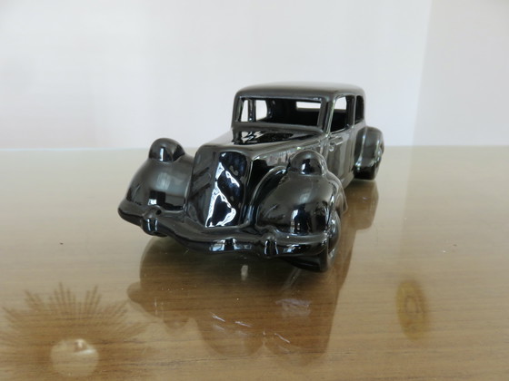 Image 1 of Seltene Lampe "Traction Avant Citroën" Aus Schwarzer Keramik, 70-80