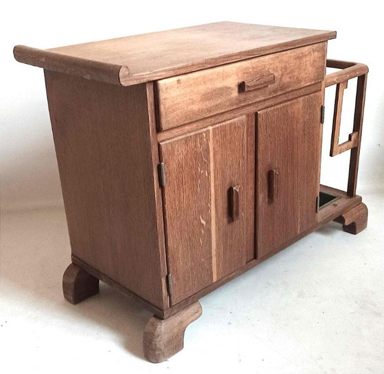 Image 1 of Klein art-deco kastje voor in de hal, 80 cm breed