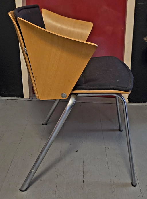 Four chairs by designer Fritz Hansen from Denmark.