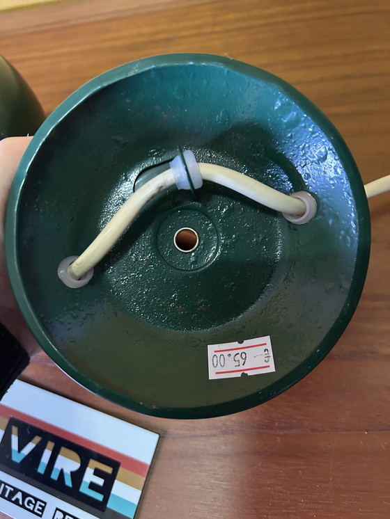 Image 1 of Vintage jaren 70 groene bol lamp, Abo Randers Denmark