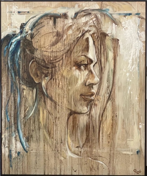 Image 1 of René Rikkelman - portrait in oil on canvas