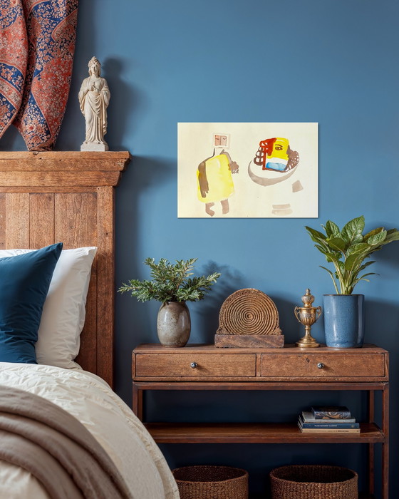 Image 1 of Marcus de Vestele abstracte compositie met figuren circa 1975