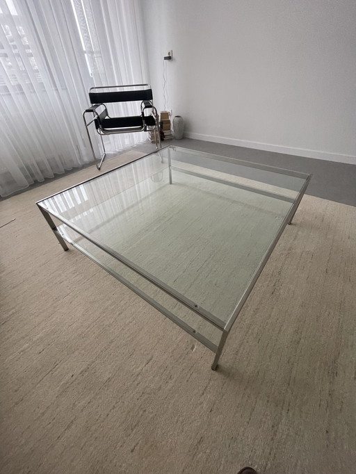 Table basse en verre Metaform Piano (120X118X 40Cm)