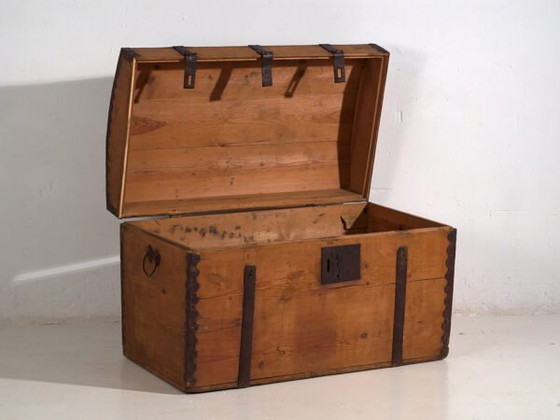 Antieke kist met metalen structuur (ca. 1900) #80 – Opbergkast, Rustic (photo 17 of 40)