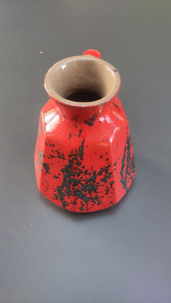 Gräflich Ortenburg Fat Lava Henkelvase (Modell 1305, entworfen von Ursula Beyrau) – Vasen, Ceramic (photo 3 of 5)