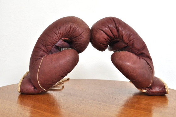 Vintage Ken-Wel lederen bokshandschoenen, 1950s – Decoratieve objecten, Leather (photo 8 of 9)