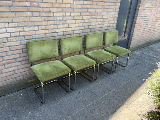 🪑❇️ 4 Groende Zuiver Ridge Rib Ribstof Stoelen 🔥