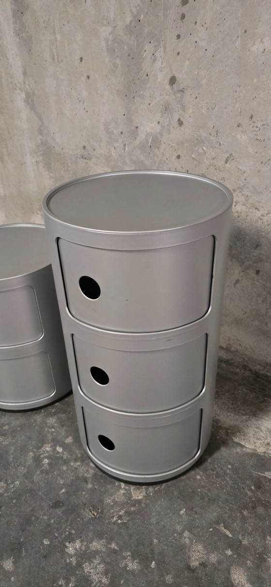 Image 1 of Set mit 2 Componibili Kartell-Aufbewahrungseinheiten – Anna Castelli Ferrieri – H 60 / 40 cm