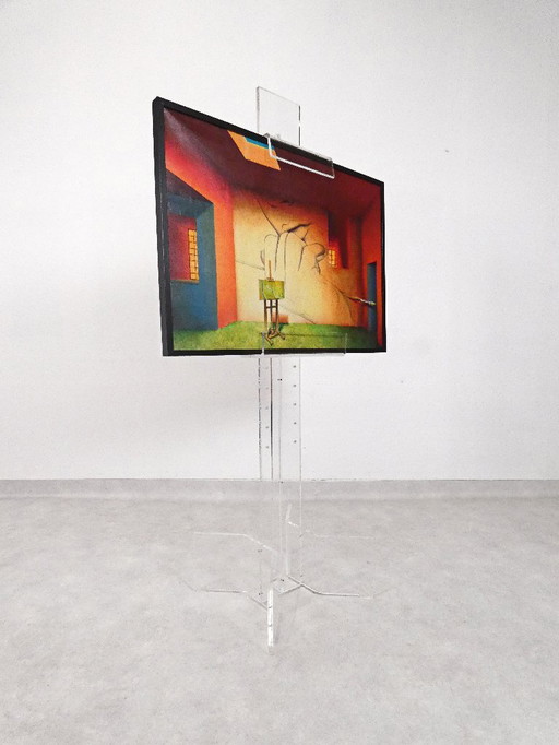 Plexiglas schildersezel - voor het tentoonstellen van kunstwerken