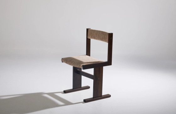 Gangso Mobler Brutalist Sillas de comedor – Paul H. Poulsen, Wood, Textile (photo 3 of 5)