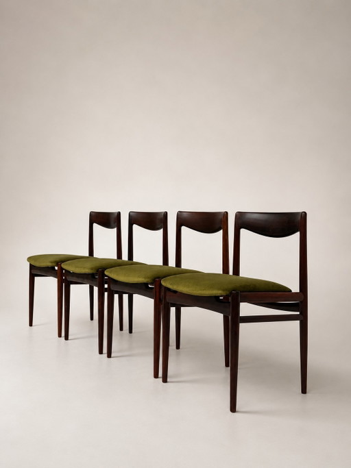 Set of 4 vintage rosewood dining chairs