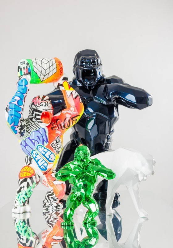 Image 1 of Statue d'art de Richard Orlinski : Kong Spirit Vert